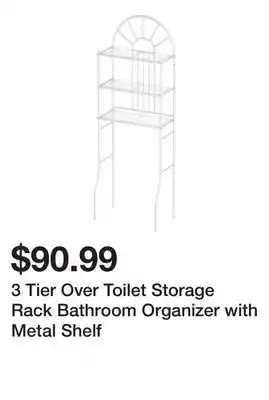 Bed Bath & Beyond 3 Tier Over Toilet Storage Rack Bathroom Organizer with Metal Shelf offer