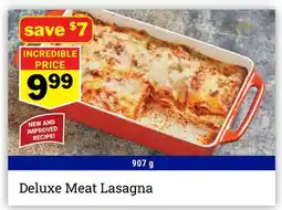 M & M Food Market Deluxe Meat Lasagna offer