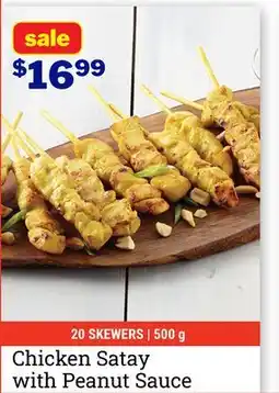 M & M Food Market Chicken Satay with Peanut Sauce offer