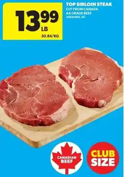 Real Canadian Superstore Top sirloin steak offer