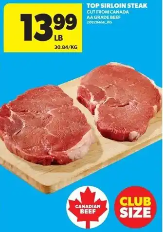 Real Canadian Superstore Top sirloin steak offer
