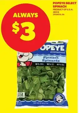 Real Canadian Superstore Popeye select spinach offer