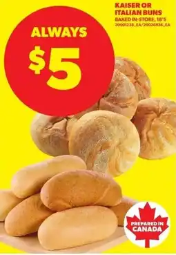 Real Canadian Superstore Kaiser or italian buns offer