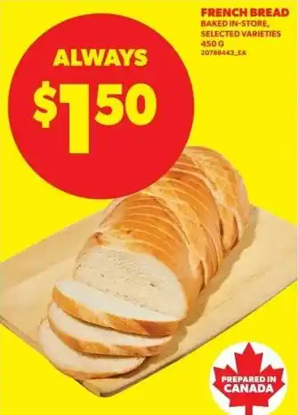 Real Canadian Superstore French bread offer