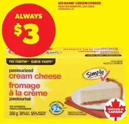 Real Canadian Superstore No name cream cheese offer