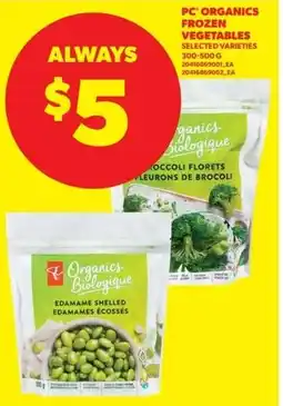 Real Canadian Superstore PC organics frozen vegetables offer