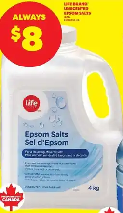 Real Canadian Superstore Life brand unscented epsom salts offer