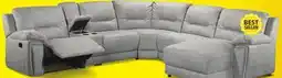Leon's Pasadena 6-Piece Reclining Sectional with Right-Facing Chaise - Light Grey offer