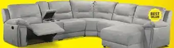 Leon's Pasadena 6-Piece Reclining Sectional with Right-Facing Chaise - Light Grey offer
