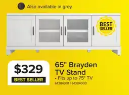 Leon's Brayden 65 TV Stand - White offer