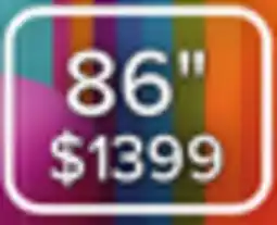 Leon's 86' 4K UHD Smart TV offer