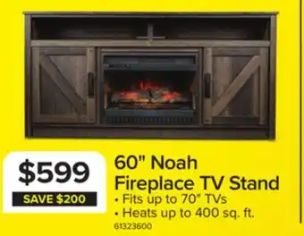Leon's Noah 59.75 Fireplace TV Stand - Aged Oak offer