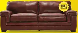 Leon's Stampede Leather Sofa - Chestnut offer