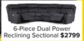 Leon's Haven 6-Piece Dual Power Reclining Sectional - Grey offer
