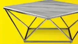 Leon's Lynn 39 Coffee Table - Marble and Stainless Steel offer