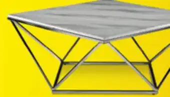 Leon's Lynn 39 Coffee Table - Marble and Stainless Steel offer