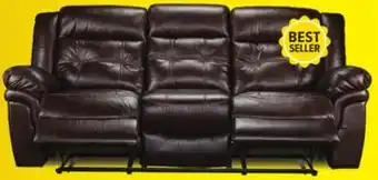 Leon's Cooper Leather Reclining Sofa - Brown offer