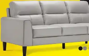 Leon's Verissimo Leather Sofa - Silver offer