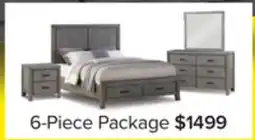Leon's Copeland 6-Piece Queen Storage Bedroom Package - Wire-Brushed Grey offer