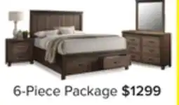 Leon's Rossco 6-Piece Queen Storage Bedroom Package - Rustic Oak offer