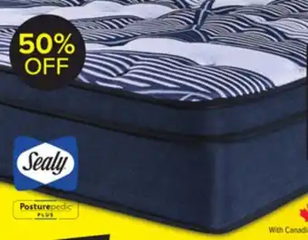 Leon's Sealy Posturepedic Plus Sterling - Hugo II Medium Eurotop Queen Mattress offer