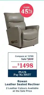 La Z Boy Rowan Leather Seated Recliner offer