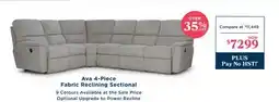 La Z Boy Ava 4-Piece Fabric Reclining Sectional offer