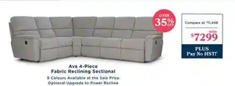 La Z Boy Ava 4-Piece Fabric Reclining Sectional offer
