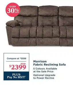 La Z Boy Morrison Fabric Reclining Sofa offer