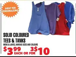 Len's Mill Stores SOLID COLOURED TEES & TANKS offer