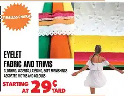 Len's Mill Stores EYELET FABRIC AND TRIMS offer