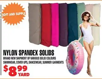 Len's Mill Stores NYLON SPANDEX SOLIDS offer