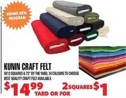 Len's Mill Stores KUNIN CRAFT FELT offer