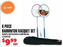 Len's Mill Stores 6 PIECE BADMINTON RACQUET SET offer
