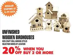 Len's Mill Stores UNFINISHED WOODEN BIRDHOUSES offer