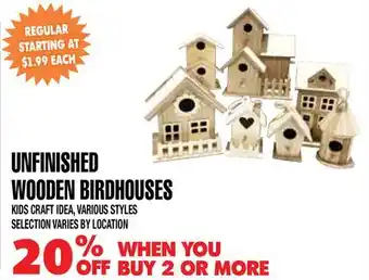 Len's Mill Stores UNFINISHED WOODEN BIRDHOUSES offer