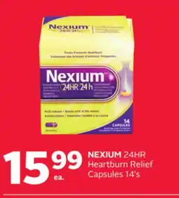 Rexall NEXIUM 24HR Heartburn Relief Capsules 14's offer
