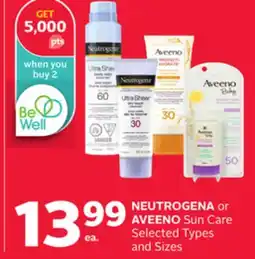 Rexall NEUTROGENA or AVEENO Sun Care offer