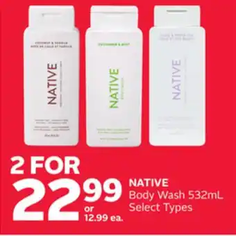 Rexall NATIVE Body Wash offer