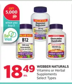 Rexall WEBBER NATURALS Vitamins or Herbal Supplements offer