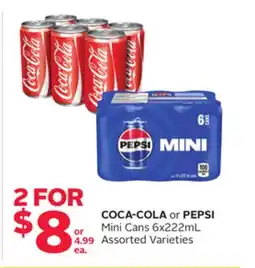 Rexall COCA-COLA or PEPSI Mini Cans offer