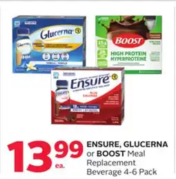 Rexall ENSURE, GLUCERNA or BOOST Meal Replacement Beverage offer
