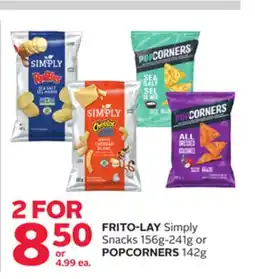 Rexall FRITO-LAY Simply Snacks 156g-241g or POPCORNERS 142g offer