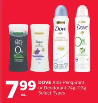 Rexall DOVE Anti-Perspirant or Deodorant offer
