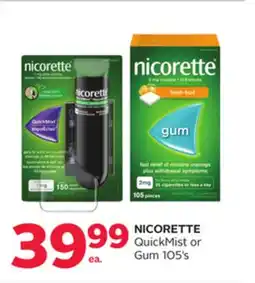 Rexall NICORETTE QuickMist or Gum offer