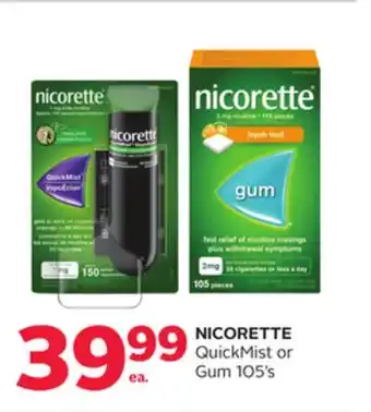 Rexall NICORETTE QuickMist or Gum offer