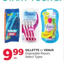 Rexall GILLETTE or VENUS Disposable Razors offer