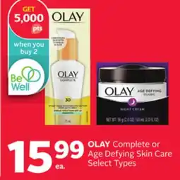 Rexall OLAY Complete or Age Defying Skin Care offer