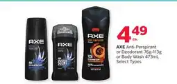 Rexall AXE Anti-Perspirant or Deodorant 76g-113g or Body Wash 473mL offer