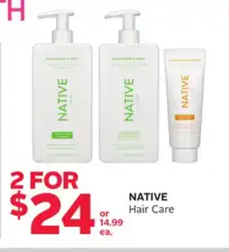 Rexall NATIVE Hair Care offer